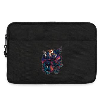 Sushi Jack Russell Terrier Kimono Dragon Cadeau - Sacoche pour ordinateur portable 13 pouces - noir - Devant