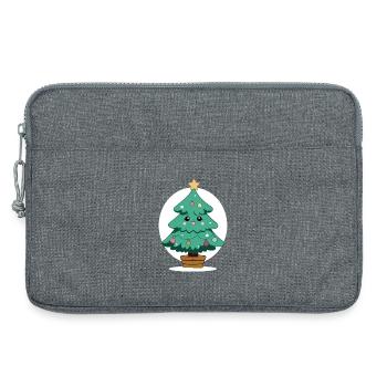 Sapin de Noël Kawaii - Sacoche pour ordinateur portable 13 pouces - gris chiné - Devant