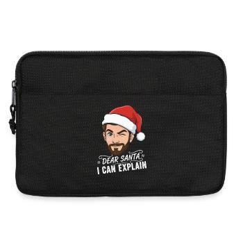 Cher Père Noël, je peux t’expliquer. - Sacoche pour ordinateur portable 13 pouces - noir - Devant
