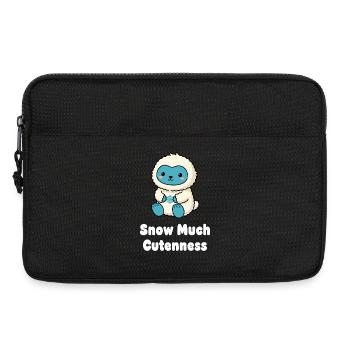 Kuscheliger Schneebär im Flauschkostüm - Laptoptasche 13" - Schwarz - Vorne