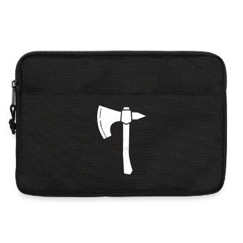 Battle Axe Hatchet Warrior Silhouette Vector - Laptop bag 13" - black - Front