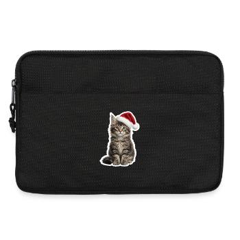Bébé Chat Maine Coon avec Chapeau - Sacoche pour ordinateur portable 13 pouces - noir - Devant