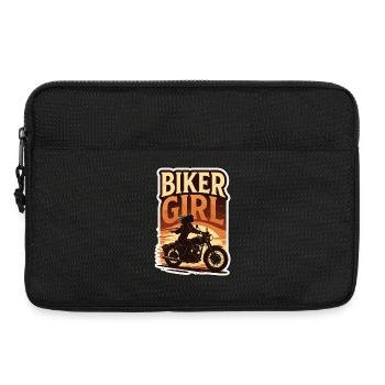 Biker Girl Motorcycle Geschenk - Laptoptasche 13" - Schwarz - Vorne
