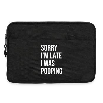 Lustig. Entschuldigung, dass ich zu spät bin. Ich habe gerade. - Laptoptasche 13" - Schwarz - Vorne