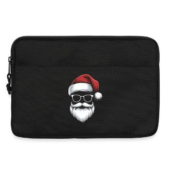 Santa glasses with beard & cap - Laptop bag 13" - black - Front