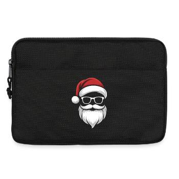 Santa mit Bart & Brille – Retro Weihnacht - Laptoptasche 13" - Schwarz - Vorne