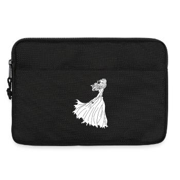 La dame blanche fantomatique - Sacoche pour ordinateur portable 13 pouces - noir - Devant