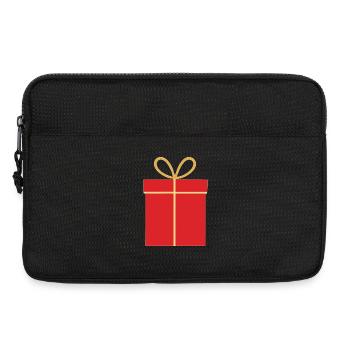 Weihnachtsgeschenk, rote Geschenkbox - Laptoptasche 13" - Schwarz - Vorne