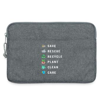 Changement climatique Environnement Protection de l’environnement - Sacoche pour ordinateur portable 13 pouces - gris chiné - Devant