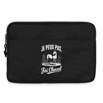 Ich kann kein Pferd haben – humorvolles Reiten - Laptoptasche 13" - Schwarz - Vorne