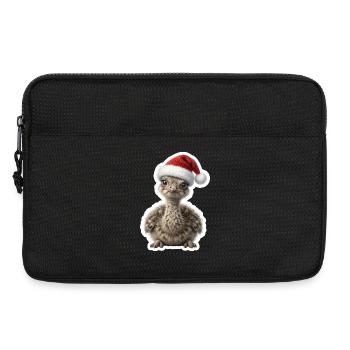 Poussins d’autruche confus en fièvre de Noël - Sacoche pour ordinateur portable 13 pouces - noir - Devant