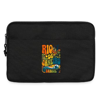 Rio de Janeiro Brésil - Voyage vintage - Sacoche pour ordinateur portable 13 pouces - noir - Devant