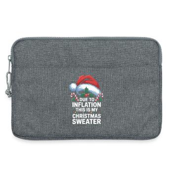 Inflation Weihnachtspullover Wortspiel - Laptoptasche 13" - Grau meliert - Vorne
