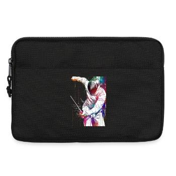 Fencing sport art #fencing #sport - Laptop bag 13" - black - Front