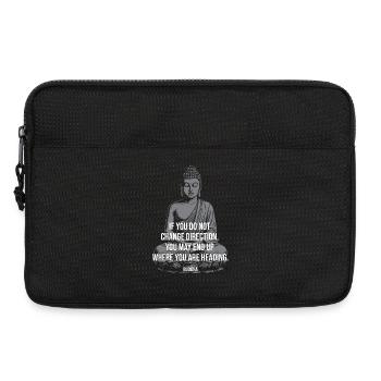 Buddha-Richtungswechsel-Erinnerung - Laptoptasche 13" - Schwarz - Vorne