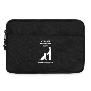Wenn_der_Hundeplatz_ruft- - Sacoche pour ordinateur portable 13 pouces - noir - Devant