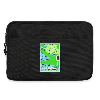 Das Krokodilwaffen-Wortspiel Graffiti Lustig - Laptoptasche 13" - Schwarz - Vorne