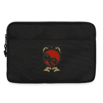 Octopus im roten Mond – Art Deco Gold - Laptoptasche 13" - Schwarz - Vorne