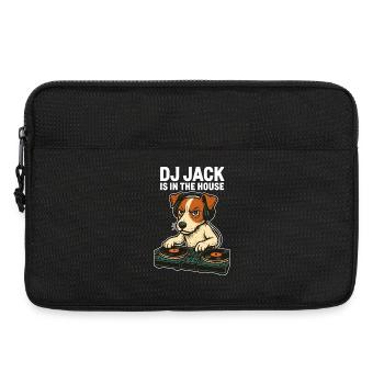 Jack Russell Terrier DJ Turntables Techno Geschenk - Laptoptasche 13" - Schwarz - Vorne