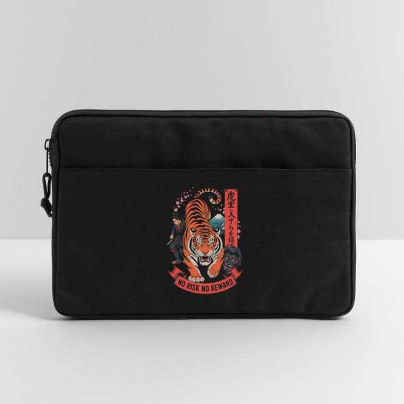 Design du Tiger Samurai Sans Risque Sans Récompense Sacoche pour ordinateur portable 13 pouces