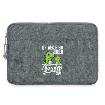 Big Brother 2026 Dino Pregnancy Baby - Laptop bag 13" - heather grey - Front
