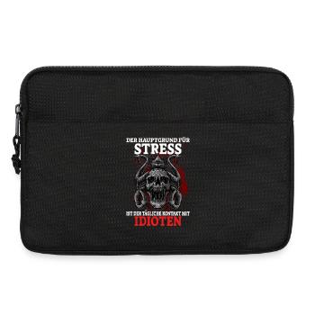 The main reason for stress is daily contact - Laptop bag 13" - black - Front