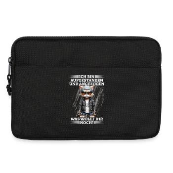Ich bin aufgestanden und angezogen - Laptoptasche 13" - Schwarz - Vorne