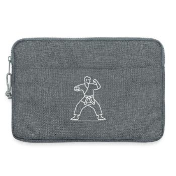 Karateka Skizze - Laptoptasche 13" - Grau meliert - Vorne