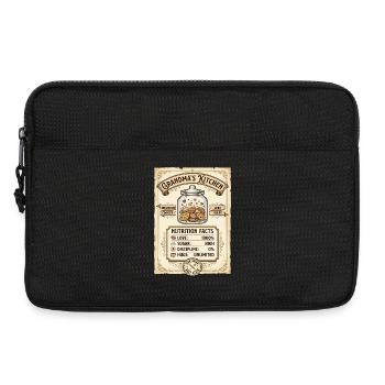 Faits nutritionnels de la cuisine de grand-mère - Sacoche pour ordinateur portable 13 pouces - noir - Devant
