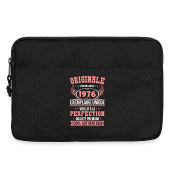 1976 – Exemplaire unique – Qualité premium - Sacoche pour ordinateur portable 13 pouces - noir - Devant