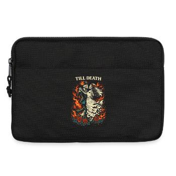 Till Death – Dark Valentine Skeleton Dance - Laptop bag 13" - black - Front