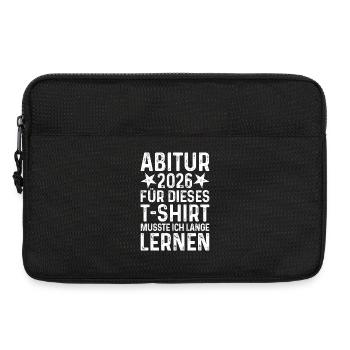 Abitur 2026 T-Shirt Lustig Spruch lange lernen Abi - Laptoptasche 13" - Schwarz - Vorne