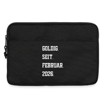 Goldig seit Februar 2026 - Laptoptasche 13" - Schwarz - Vorne