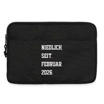 Geburt Februar 2026 - Laptoptasche 13" - Schwarz - Vorne