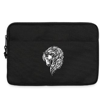 Tribal Horse with Flaming Mane – Mystic Art - Laptop bag 13" - black - Front