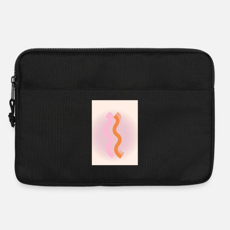 Linien - Laptoptasche 13" - Schwarz