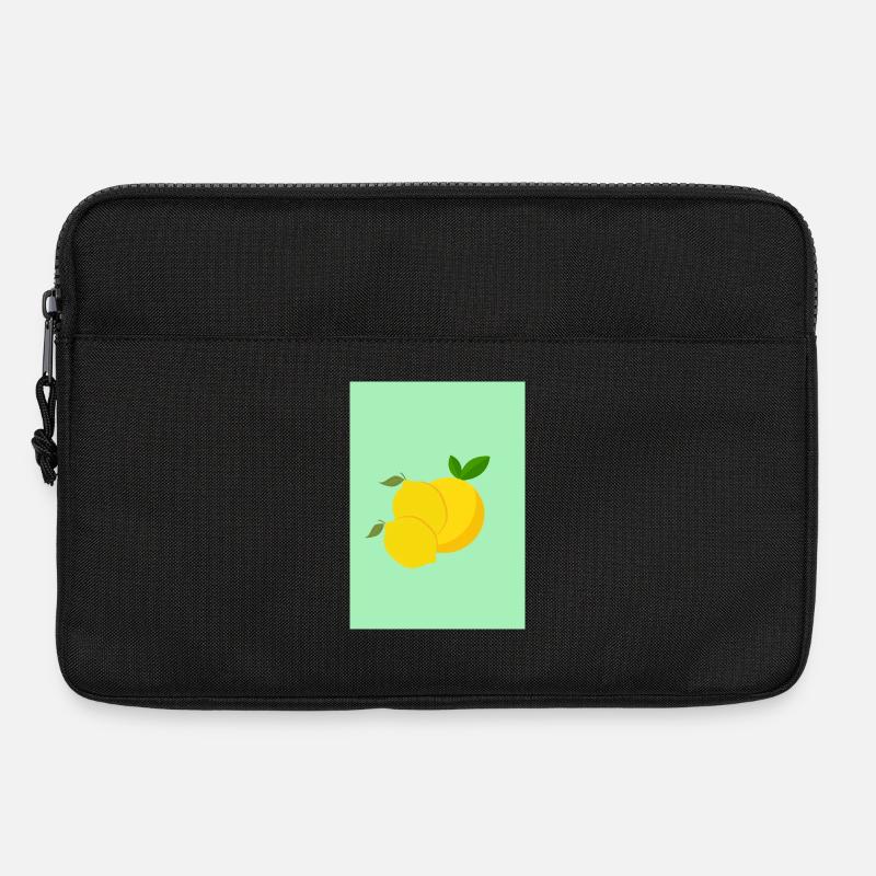 Zitronen - Laptoptasche 13" - Schwarz