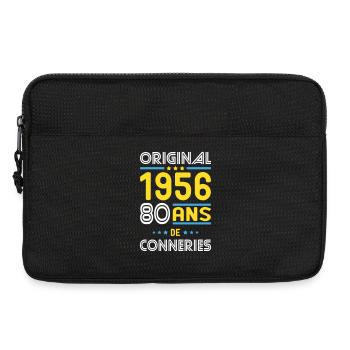 Original – 1956 – 70 ans de conneries - Sacoche pour ordinateur portable 13 pouces - noir - Devant