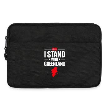 Greenland Flag Card Support - Laptop bag 13" - black - Front
