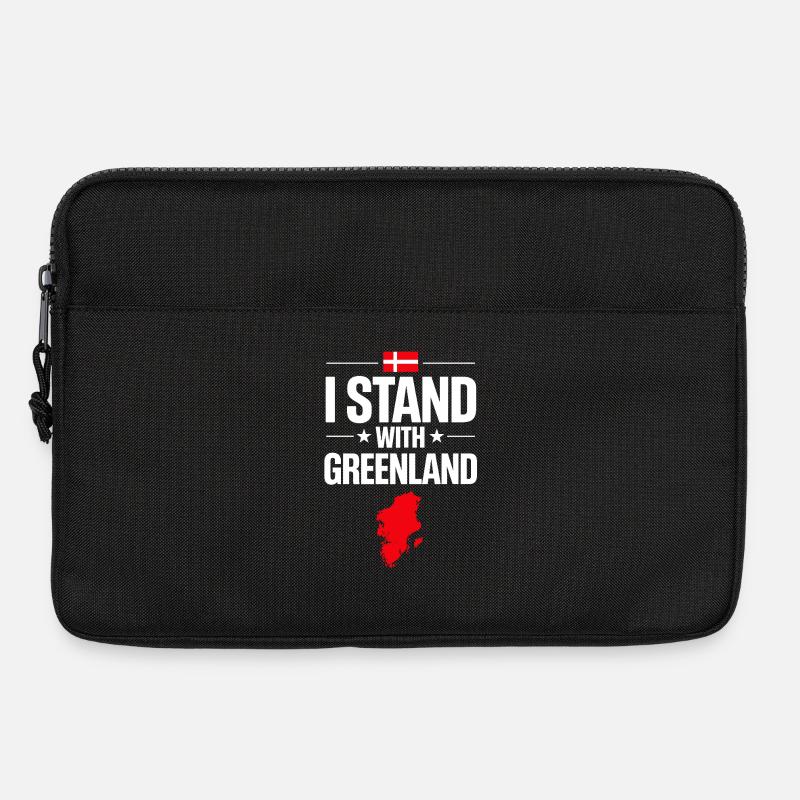 Kartenunterstützung der Grönland-Flagge - Laptoptasche 13" - Schwarz