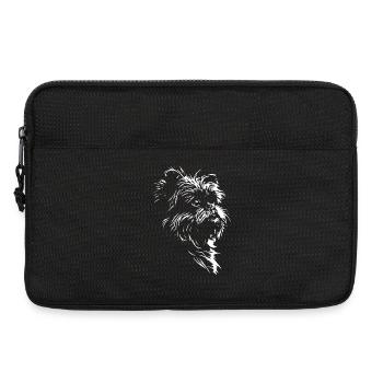 Affenpinscher Silhouette de chien Wilsigns - Sacoche pour ordinateur portable 13 pouces - noir - Devant