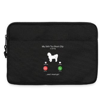 Drôle Shih Tzu appelle et je dois aller concevoir - Sacoche pour ordinateur portable 13 pouces - noir - Devant