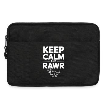 Keep Calm and Rawr - Laptop bag 13" - black - Front