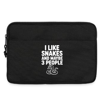I Like Snakes and Maybe 3 People - Laptop bag 13" - black - Front