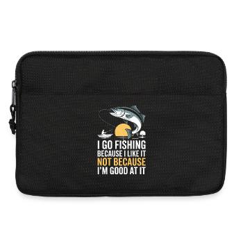 Ich gehe angeln, nicht weil ich gut bin - Laptoptasche 13" - Schwarz - Vorne