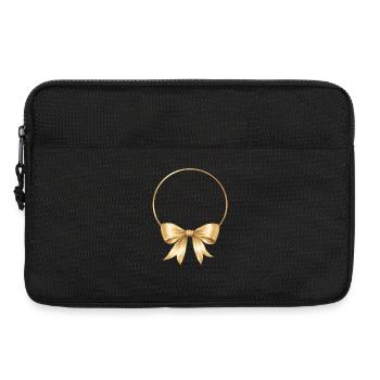 Kreis Schleife Personalisierbar - Laptoptasche 13" - Schwarz - Vorne
