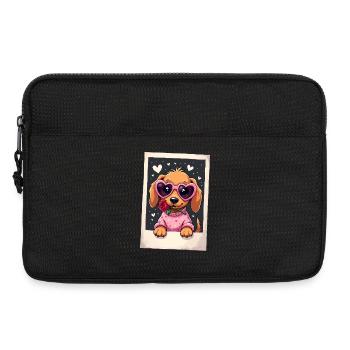 Dackel Dachshund Tekel - Laptoptasche 13" - Schwarz - Vorne