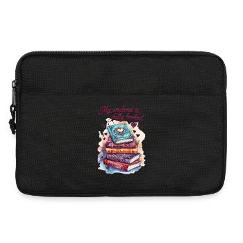 Mein Wochenende ist komplett verplant mit Büchern - Laptoptasche 13" - Schwarz - Vorne