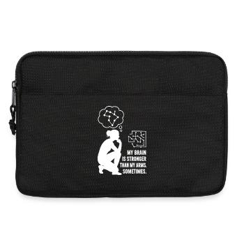 Bouldern wie Schach – Kopf schlägt Kraft - Laptoptasche 13" - Schwarz - Vorne