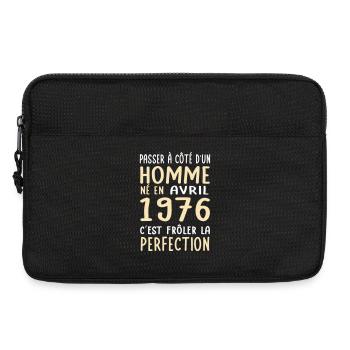 50th Anniversary - Born in April 1976 - Laptop bag 13" - black - Front